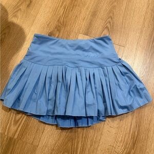 Pleated Blue Gold Hinge Skirt